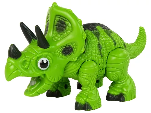 Interaktív dinoszaurusz Triceratops Steam Water Sound Green