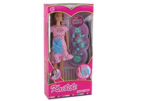 Terhes anyuka Baby Doll rózsaszín ruha kiegészítők