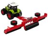 A gyermek traktor kultivátor lámpái zölden szólnak