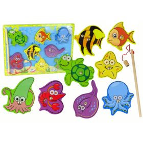 Fából készült készlet tengeri állatok fogásához