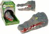 Crocodile Animal Hand Puppet, szürke