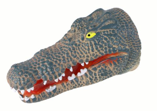 Crocodile Animal Hand Puppet, szürke
