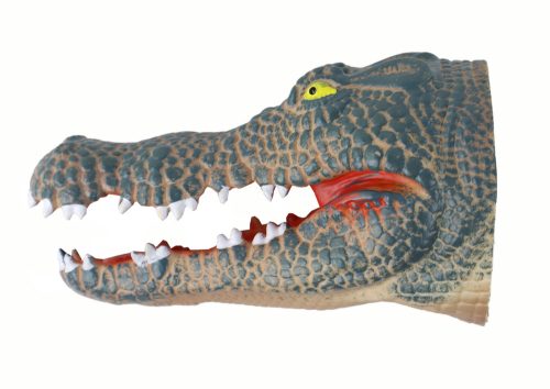 Crocodile Animal Hand Puppet, szürke