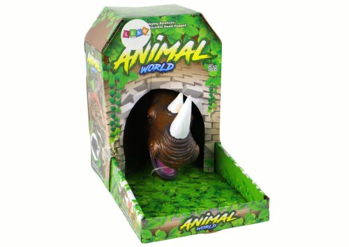 Orrszarvú állati kézi báb barna