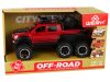 Terepjáró autók súrlódású nagy kerekei 1:16 piros