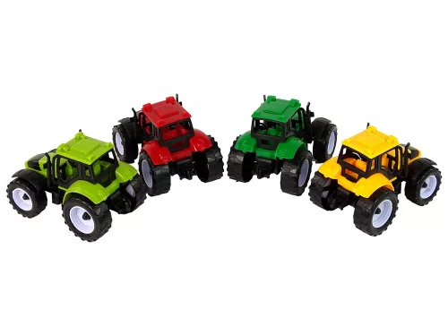 Állítsa be a mezőgazdasági traktorok Farm 4 színes darab