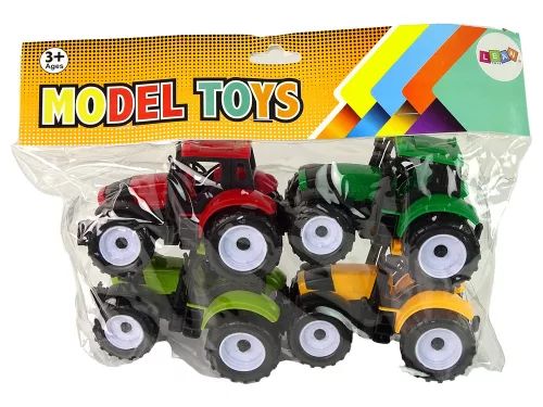 Állítsa be a mezőgazdasági traktorok Farm 4 színes darab