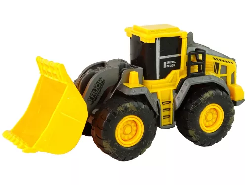 Építőipari járművek készlete 3 sárga modell