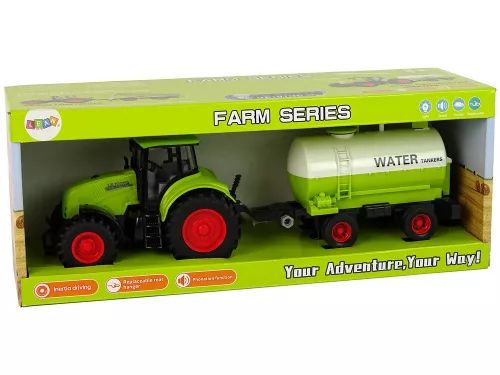Traktor Nagy Kerekű Pótkocsival Green Farm