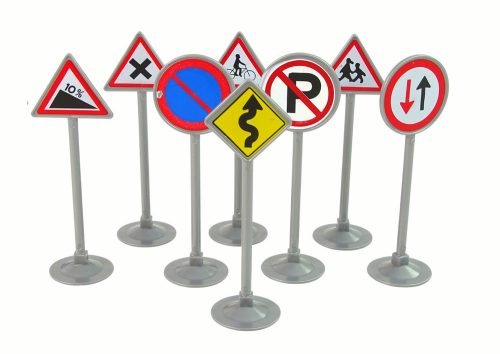 Útjelző táblák szettje Fények Hangok 23 cm