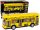 Sárga városi busz dörzshajtással 1:18