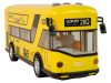 Sárga városi busz dörzshajtással 1:18