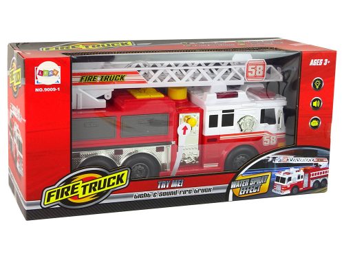 Fire Truck Fire Brigade Hangok Fények Piros