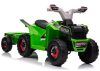 XMX630T zöld akkumulátoros quad utánfutóval