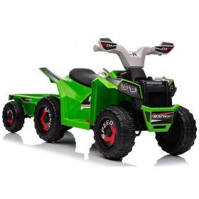 XMX630T zöld akkumulátoros quad utánfutóval