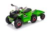 XMX630T zöld akkumulátoros quad utánfutóval