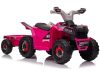 XMX630T Rózsaszín Akkumulátoros Quad Utánfutóval