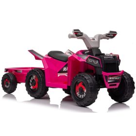 XMX630T Rózsaszín Akkumulátoros Quad Utánfutóval