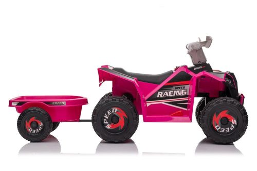 XMX630T Rózsaszín Akkumulátoros Quad Utánfutóval
