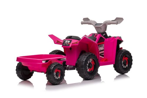 XMX630T Rózsaszín Akkumulátoros Quad Utánfutóval