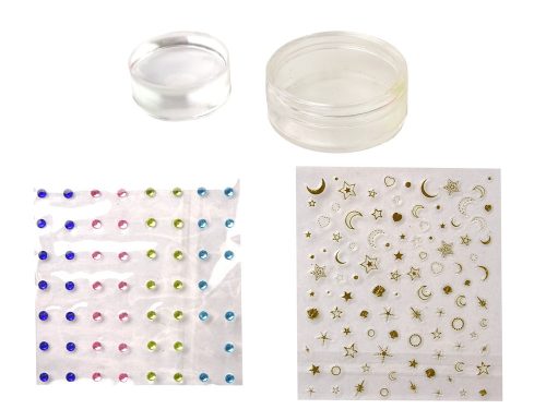 Rózsaszín bőrönd smink és köröm szett