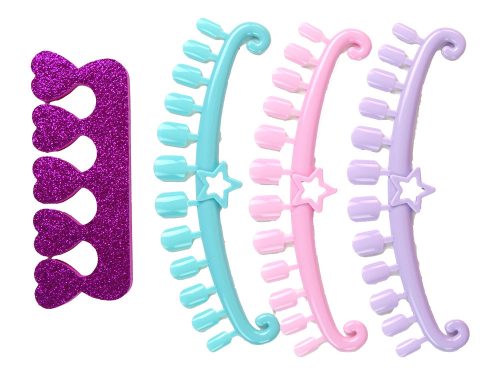 Rózsaszín bőrönd smink és köröm szett