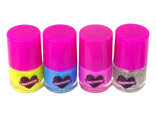 Rózsaszín bőrönd smink és köröm szett