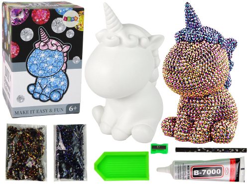 Kreatív Unicorn Kit DIY Diamonds Crystals Barna