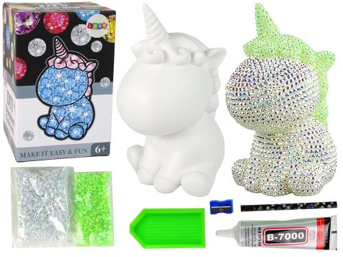 Kreatív Unicorn Kit DIY Diamonds Crystals Green