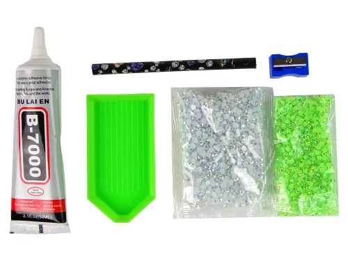 Kreatív Unicorn Kit DIY Diamonds Crystals Green