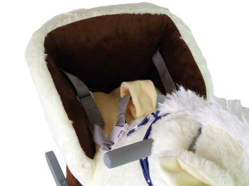 Unikornis hintaló kisgyermekeknek, fehér-bézs színben