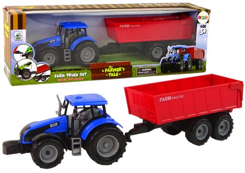 Traktor pótkocsi mezőgazdasági jármű Farm Blue