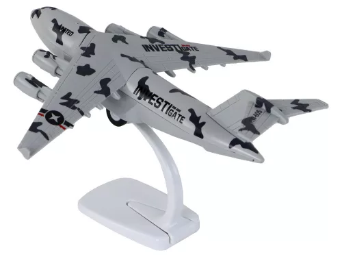 Military Grey Camo UNITED repülőgép Figurine HW-605