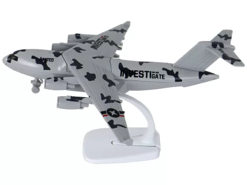 Military Grey Camo UNITED repülőgép Figurine HW-605