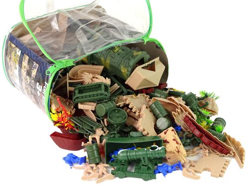 Katonai készlet Katonai figurák Fegyverek Járművek 200 db