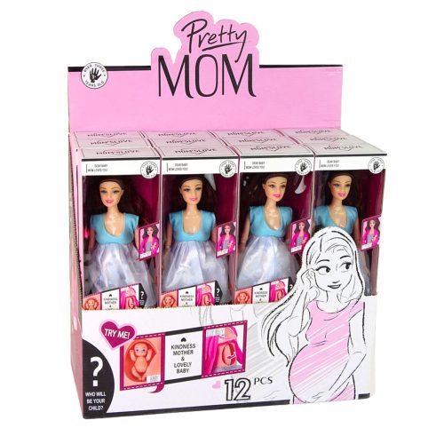 Baba baba terhes kék ruhában