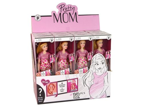 Baby Doll terhes rózsaszín ruha virágok