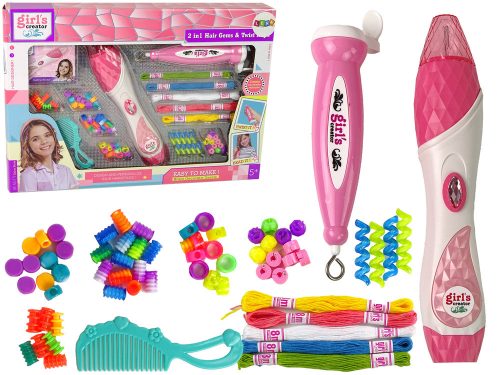 2 az 1-ben hajfonó készlet gyöngyök