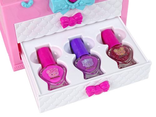 Szépségkészlet bőröndben, rózsaszín fehér