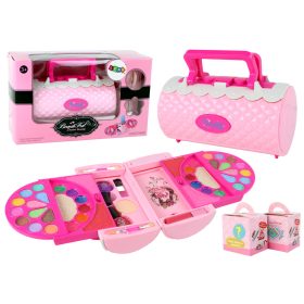   Szépségápolási sminkkészlet tokban, szemhéjfesték rózsaszín