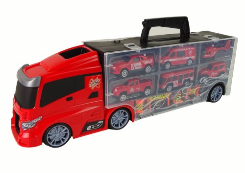 Tűzoltóautó vontató játék autók készlet