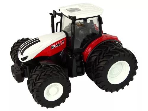 RC traktor utánfutóval 1:24 piros zöld
