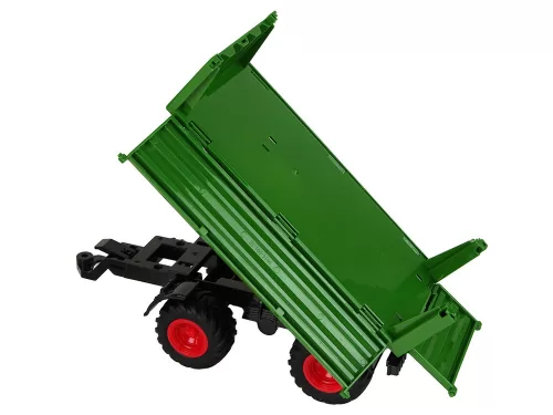 RC traktor utánfutóval 1:24 piros zöld