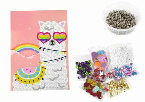 DIY készlet flitter magas sarkú bagoly keret színes
