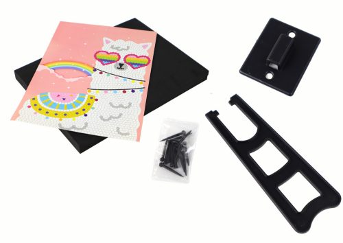 DIY készlet flitter magas sarkú bagoly keret színes