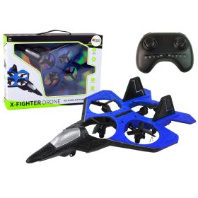 RC Drone Plane Blue Fighter távirányítós pilóta