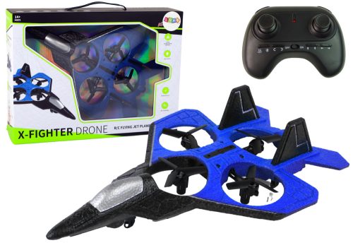 RC Drone Plane Blue Fighter távirányítós pilóta