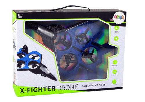 RC Drone Plane Blue Fighter távirányítós pilóta
