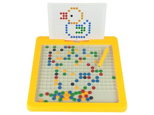 Mágneses tábla 100 sárga gyöngy