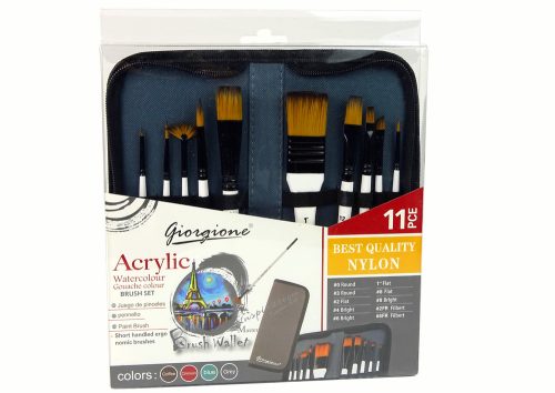 Művész szett tolltartó ecsetek 10 részes